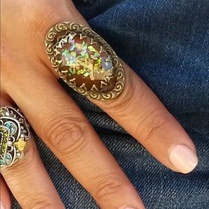 Ollipop Iridescent Stone Ring- NWOT